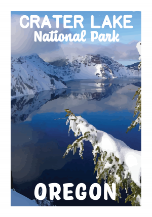 Crater Lake National Park Oregon Poster