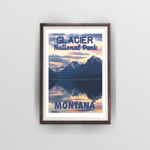 glacier national park poster montana