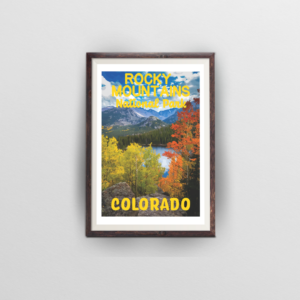 rocky mountains national park poster colorado