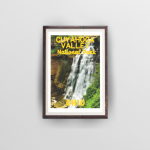 cuyahoga valley national park ohio brown frame white background